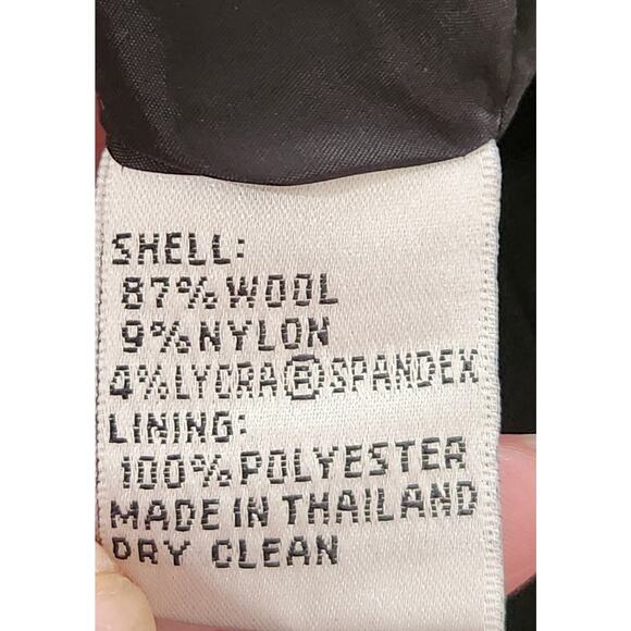 Talbots Black Single Button Long Sleeve Blazer 12 Lined Wool Lightweight - Picture 6 of 6